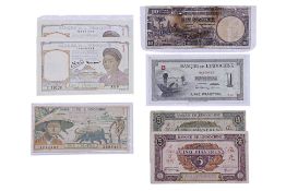 AN ASSORTED GROUP OF BANQUE DE L'INDOCHINE BANKNOTES