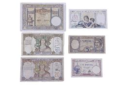 AN ASSORTED GROUP OF BANQUE DE L'INDOCHINE BANKNOTES