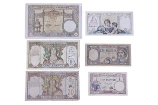 AN ASSORTED GROUP OF BANQUE DE L'INDOCHINE BANKNOTES