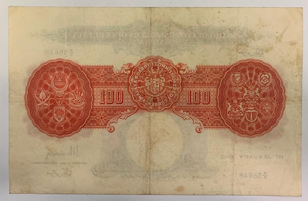 MALAYA 100 DOLLARS 1942 - Image 6 of 7