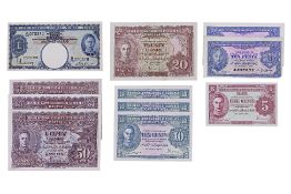 AN ASSORTED GROUP OF MALAYA BANKNOTES 1940, 1941