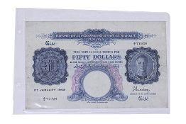 MALAYA 50 DOLLARS 1942