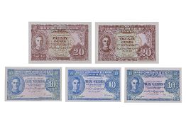 A GROUP OF MALAYA 10 CENTS AND 20 CENTS 1941