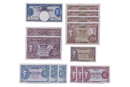 AN ASSORTED GROUP OF MALAYA BANKNOTES 1941