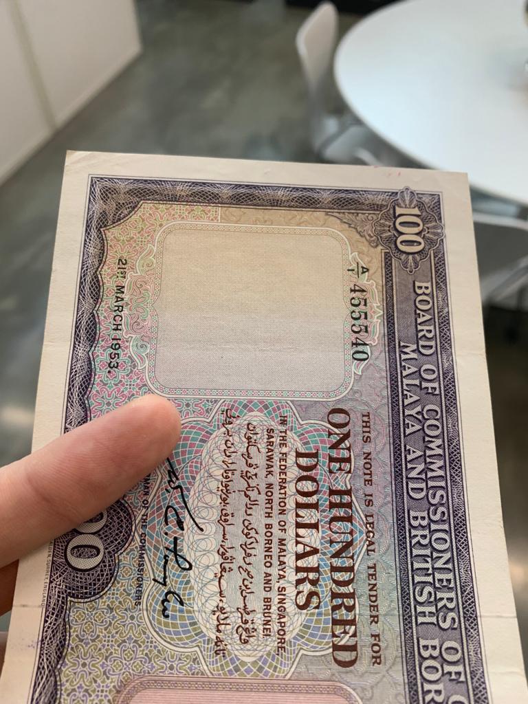 MALAYA AND BRITISH BORNEO 100 DOLLARS 1953 - Image 5 of 12