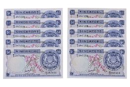 SINGAPORE ORCHID SERIES CONSECUTIVE 1 DOLLAR