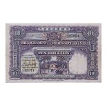 STRAITS SETTLEMENTS 10 DOLLARS 1925