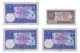 A GROUP OF JOHORE RUBBER COUPONS 1941 (ND)