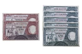 A GROUP OF BANK INDONESIA 10,000 RUPIAH 1964