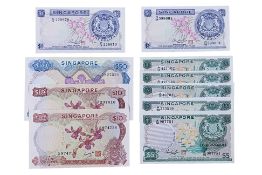 A GROUP OF SINGAPORE ORCHID SERIES BANKNOTES