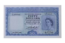 MALAYA AND BRITISH BORNEO 50 DOLLARS 1953