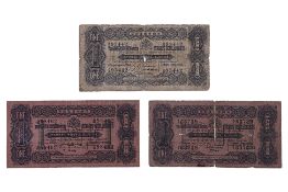 STRAITS SETTLEMENTS 1 DOLLAR, 1906; 1909; 1911