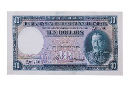 STRAITS SETTLEMENTS 10 DOLLARS 1935