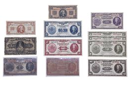 A GROUP OF NETHERLANDS INDIES BANKNOTES