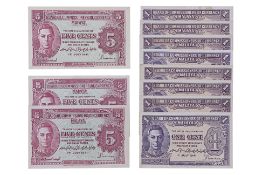 A GROUP OF MALAYA 1 AND 5 CENTS 1941