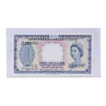 MALAYA AND BRITISH BORNEO GUTTER FOLD ERROR 1 DOLLAR 1953