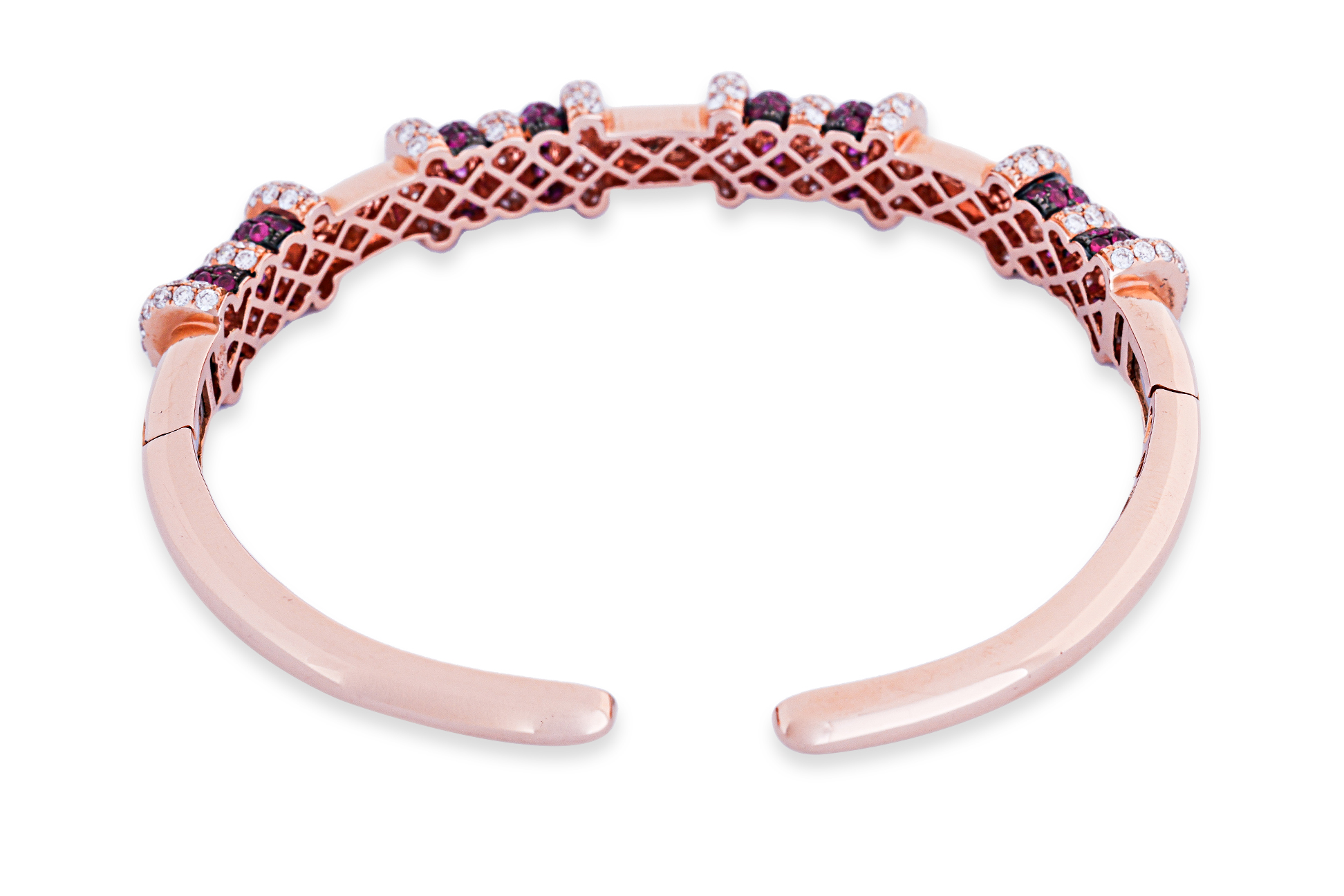 A RUBY AND DIAMOND CUFF BANGLE - Image 3 of 4