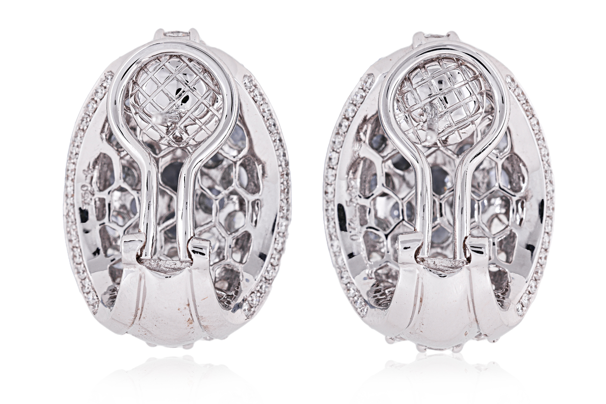 A PAIR OF ROSE CUT DIAMOND CLIP EARRINGS - Image 2 of 4