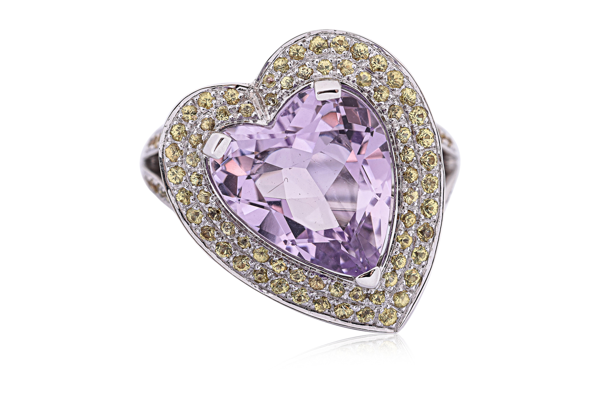 A KUNZITE AND MULTI COLOURED SAPPHIRE RING BY MAUBOUSSIN - Image 2 of 4