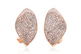 A PAIR OF DIAMOND 'LEAF' CLIP EARRINGS BY PASQUALE BRUNI