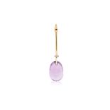 AN AMETHYST AND DIAMOND 'DEW DROP' PENDANT BY GEORG JENSEN