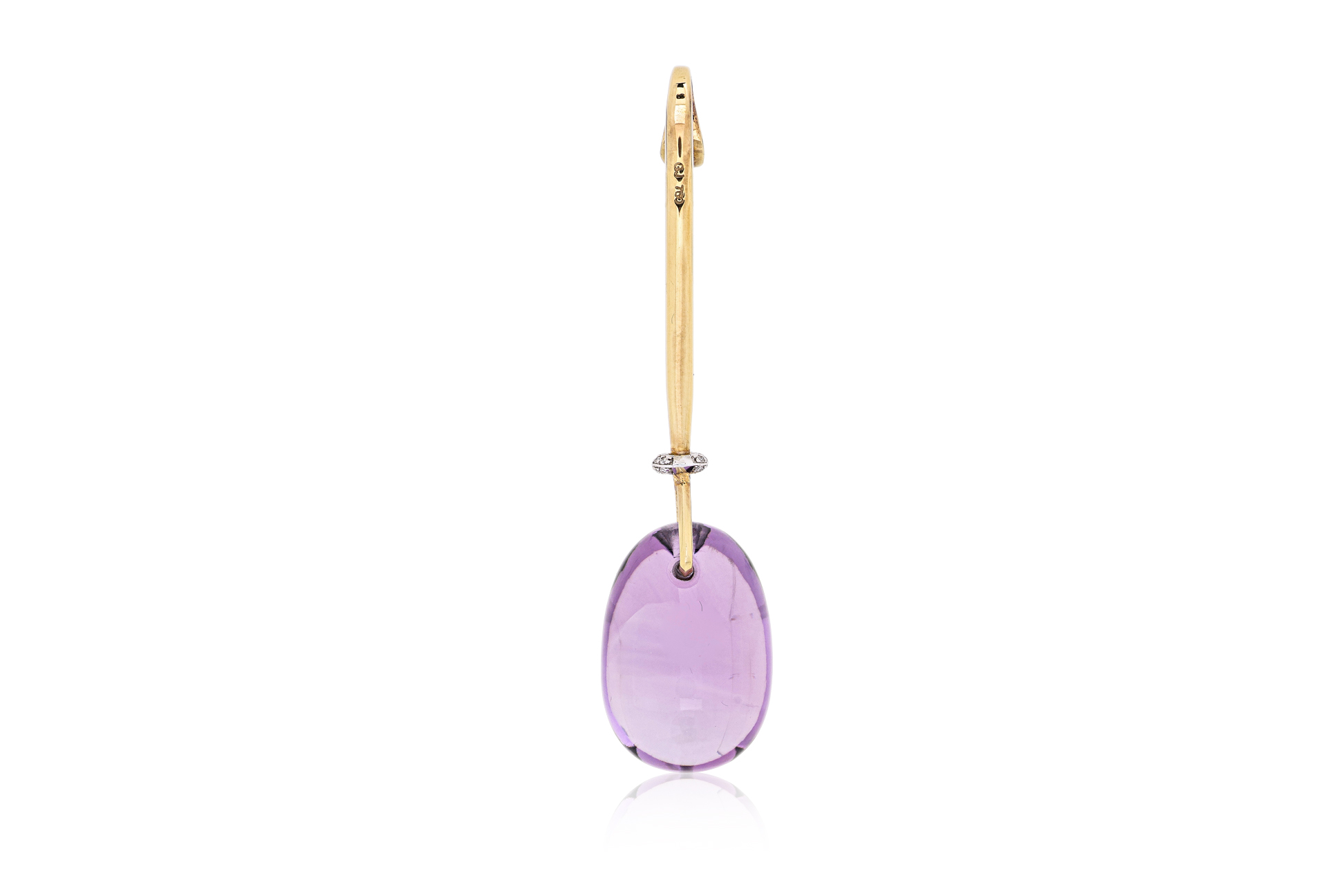 AN AMETHYST AND DIAMOND 'DEW DROP' PENDANT BY GEORG JENSEN - Image 2 of 5