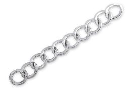 A LARGE SILVER LINK BRACELET BY POMELLATO