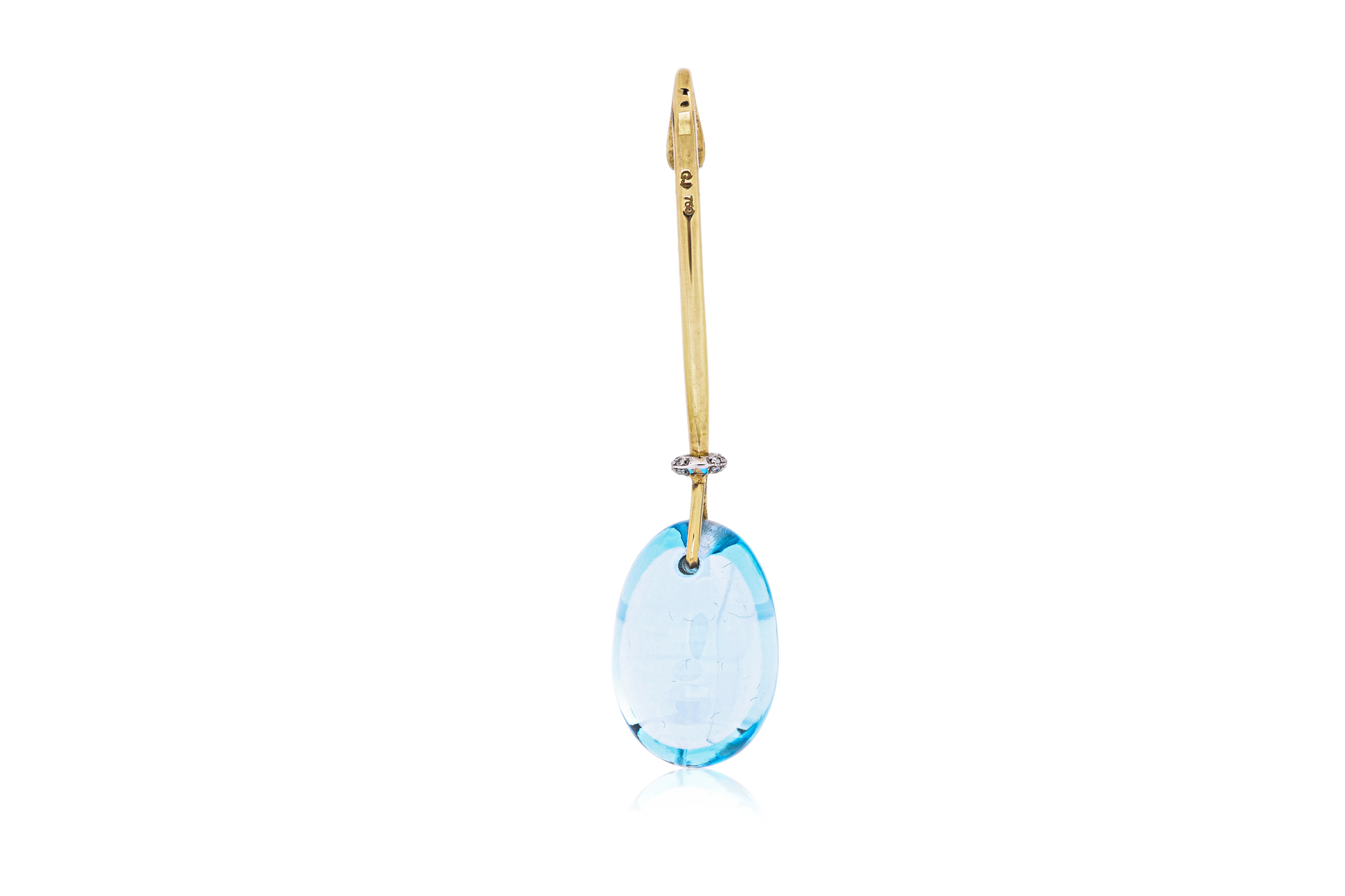 A BLUE TOPAZ AND DIAMOND 'DEW DROP' PENDANT BY GEORG JENSEN - Image 2 of 5