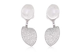 A PAIR OF DIAMOND DROP EARRINGS BY PASQUALE BRUNI