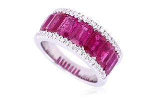 A RUBY AND DIAMOND BAND