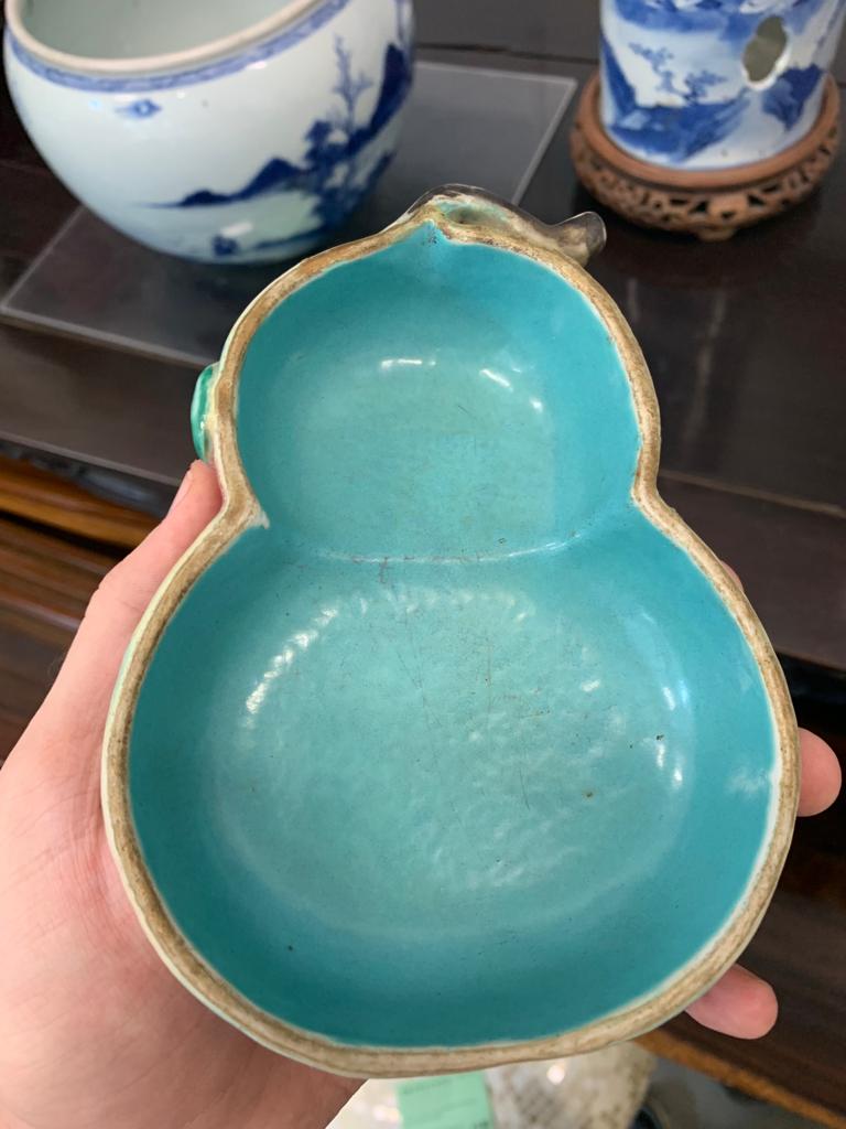 A POLYCHROME GOURD BOWL AND A ROCK CRYSTAL SEAL - Image 6 of 21