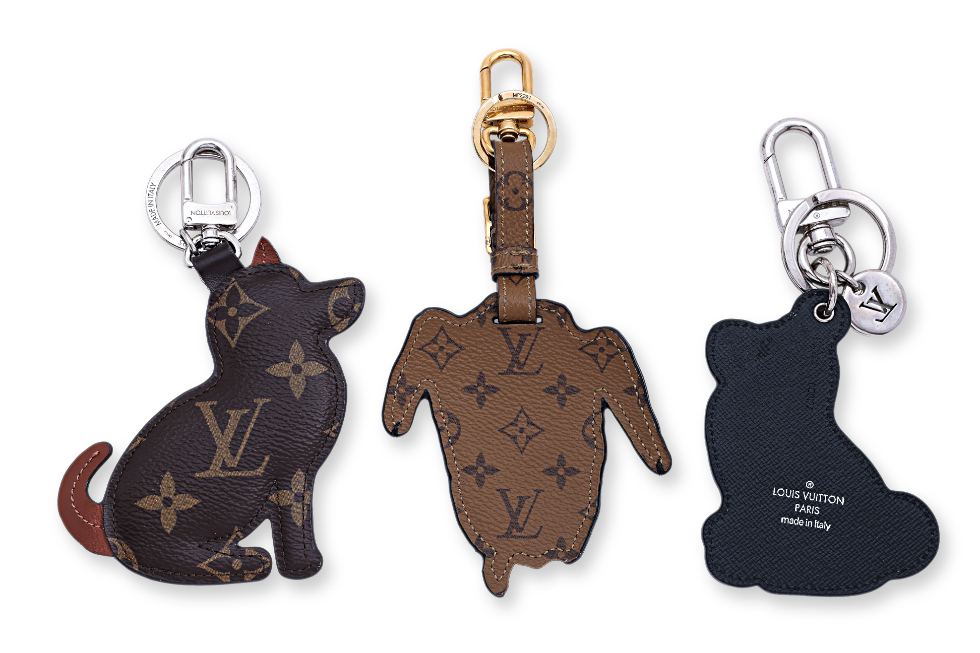 A LOUIS VUITTON SET OF THREE DOG BAG CHARMS - Image 3 of 3