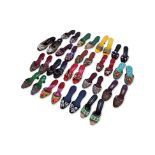 A LARGE COLLECTION OF EMBROIDERED AND BEADED SLIPPERS