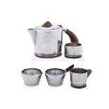 MID-CENTURY DANISH TEA SET BY ERIK HERLOW FOR DKF LUNDTOFTE