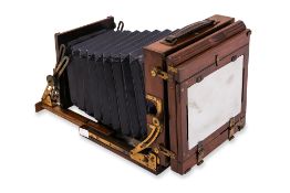 HAUGHTON ENSIGN HALF PLATE FIELD CAMERA AND EIGHT SLIDES