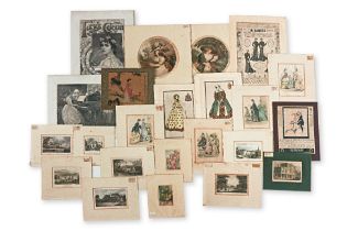 A LARGE GROUP OF ANTIQUE PRINTS