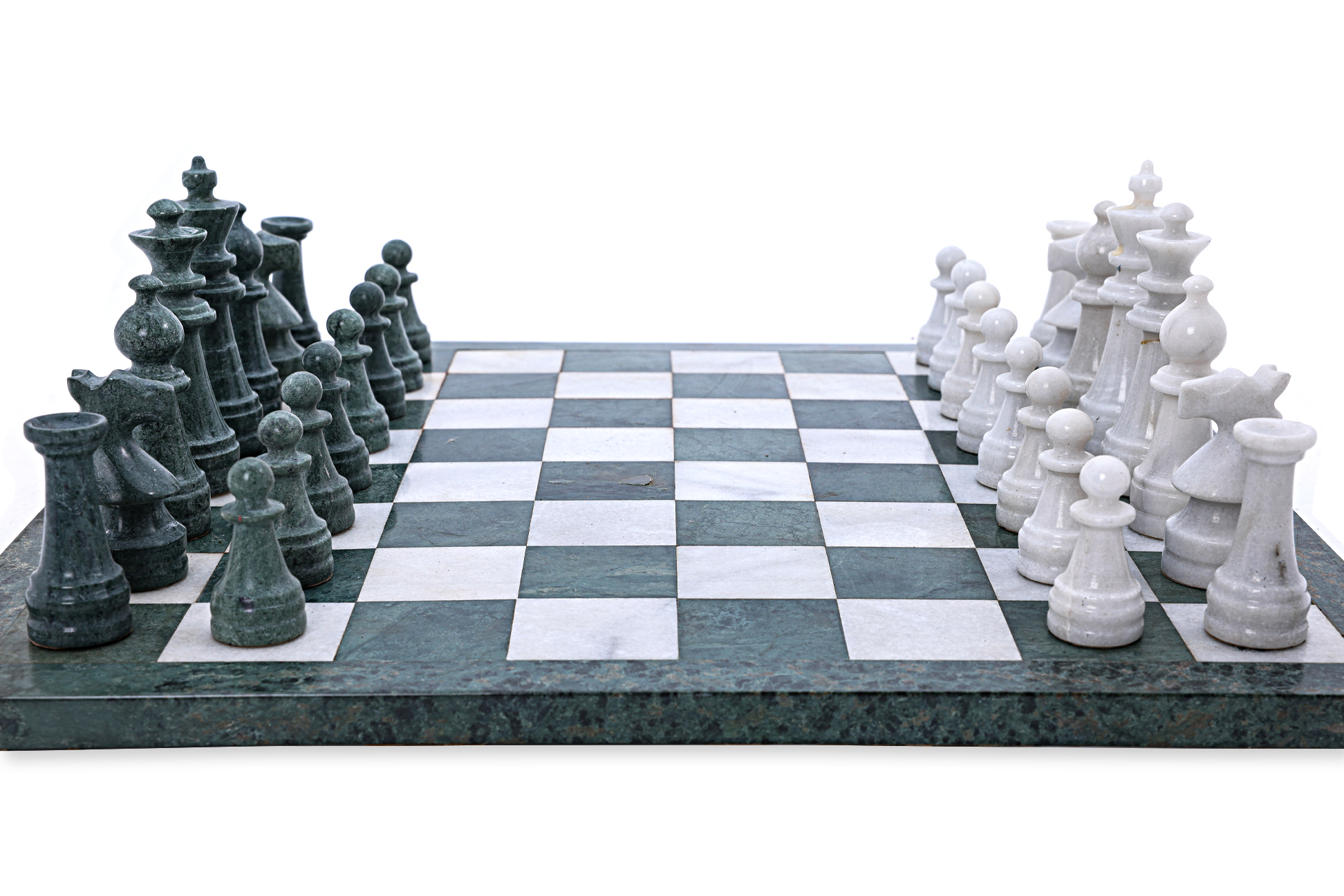 A HARDSTONE CHESS SET - Image 2 of 4