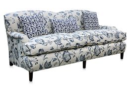 A DAVID SEYFRIED LTD 'OAKLEY' SOFA AND OTTOMAN