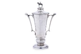 A PENANG TURF CLUB SILVER TROPHY CUP AND COVER