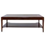 AN ARTHUR BRETT & SONS WALNUT COFFEE TABLE