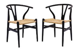 A PAIR OF CARL HANSEN & SON CH24 WISHBONE CHAIRS