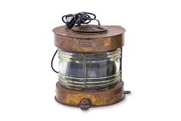 A METEORITE BRITISH COPPER AND BRASS SHIP'S LANTERN