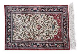 A PERSIAN STYLE 'TREE OF LIFE' SILK RUG