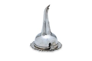 A GEORGE IV SILVER WINE FUNNEL