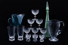 A GROUP OF ASSORTED GLASSWARE