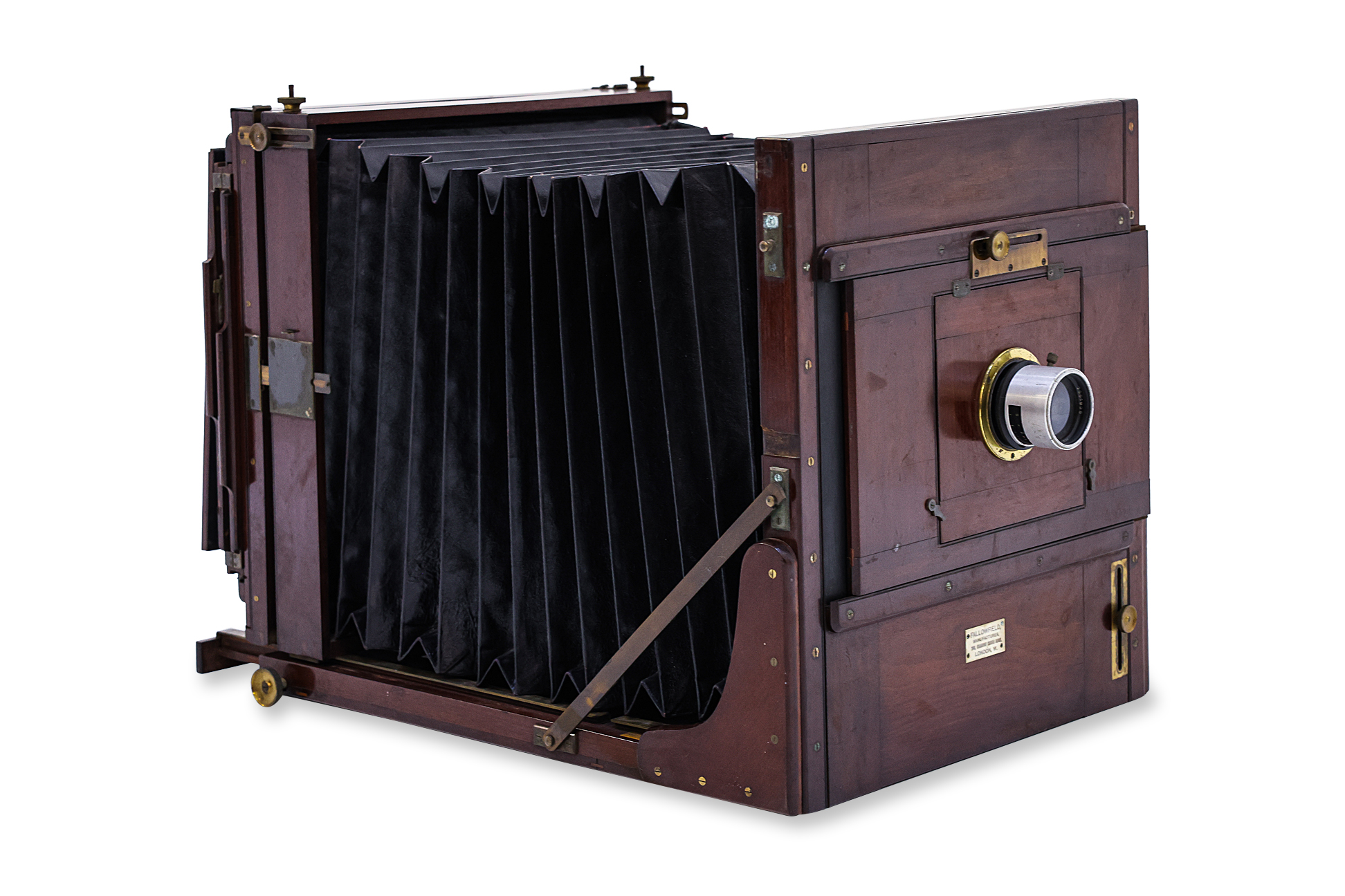 A FALLOWFIELD MAHOGANY 12" X 15" TAILBOARD CAMERA