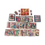 A GROUP OF ASSORTED MARVEL & DC COMICS AND CARDS