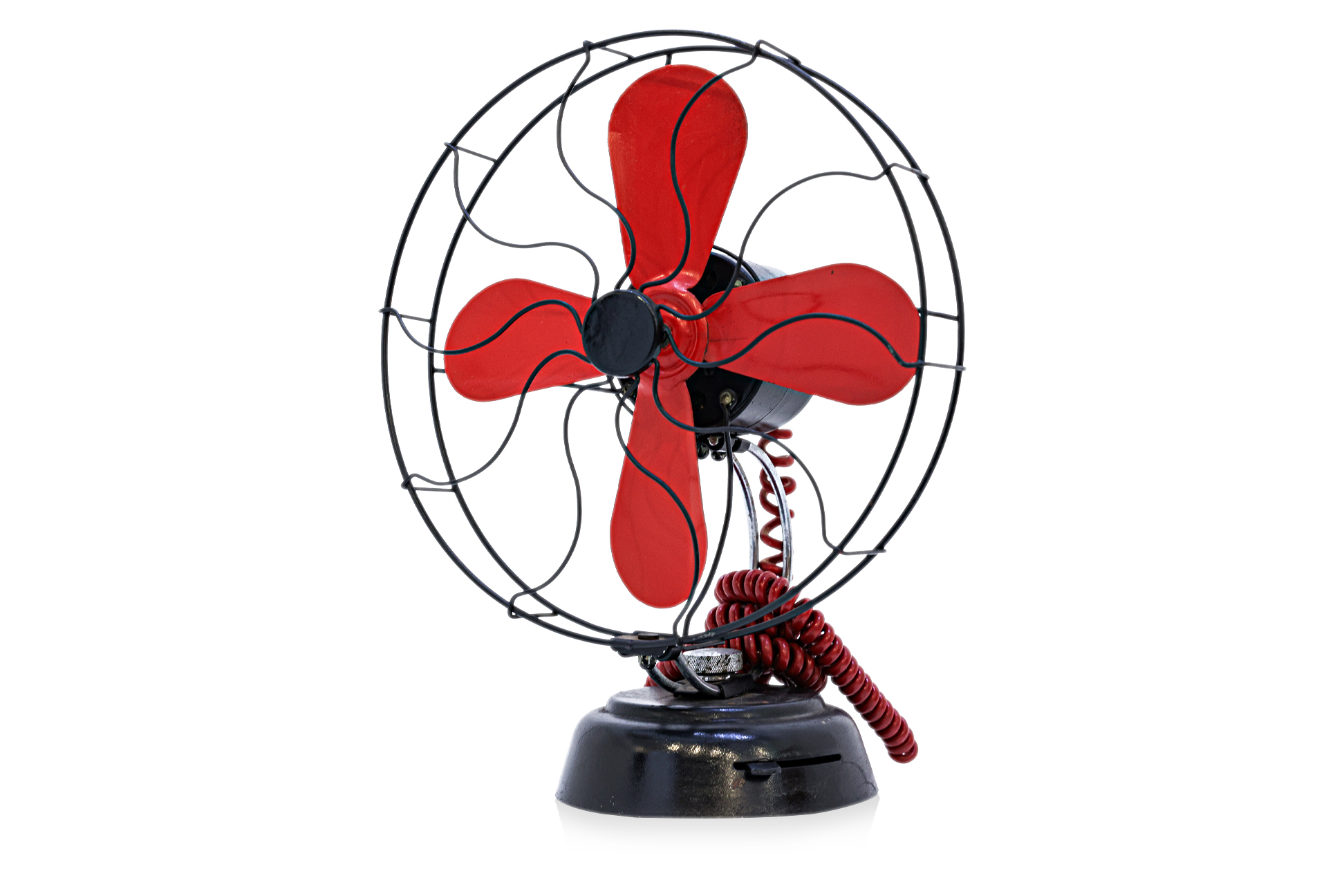 TWO ART DECO ELECTRIC FANS INCLUDING MILITARY - Image 3 of 3