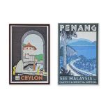 TWO PRINTS OF TRAVEL POSTERS