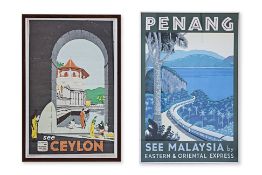 TWO PRINTS OF TRAVEL POSTERS